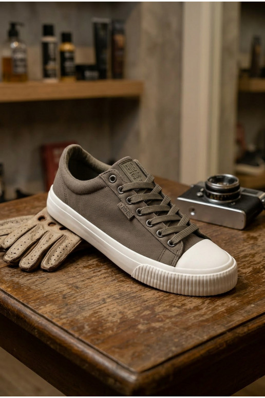 Chaussures décontractées basses grises pour hommes