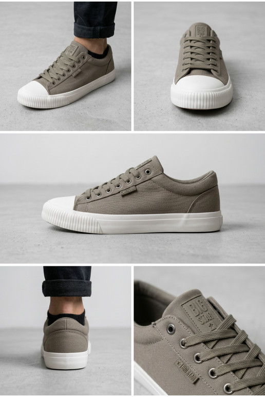 Chaussures décontractées basses grises pour hommes