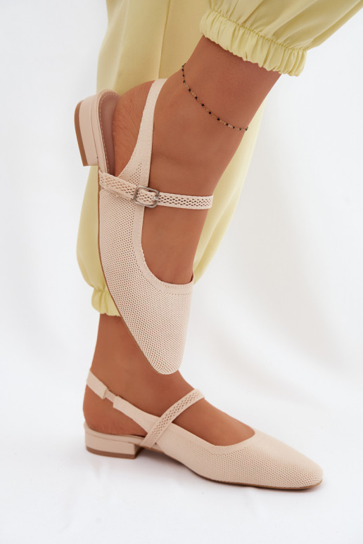 Sandales ballerines ivoire pour femmes avec brides Selrene