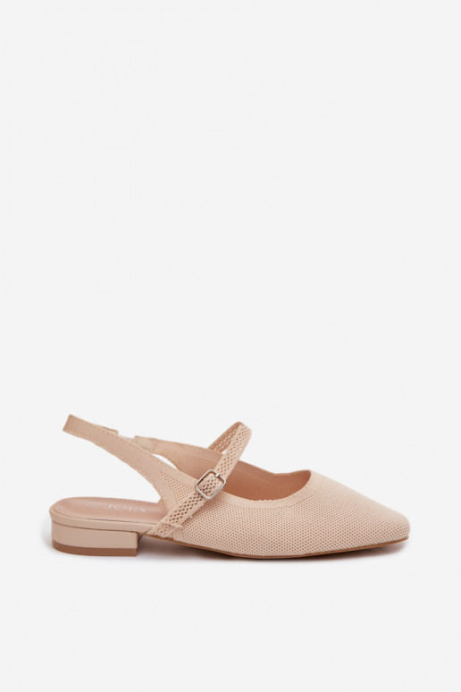 Sandales ballerines ivoire pour femmes avec brides Selrene