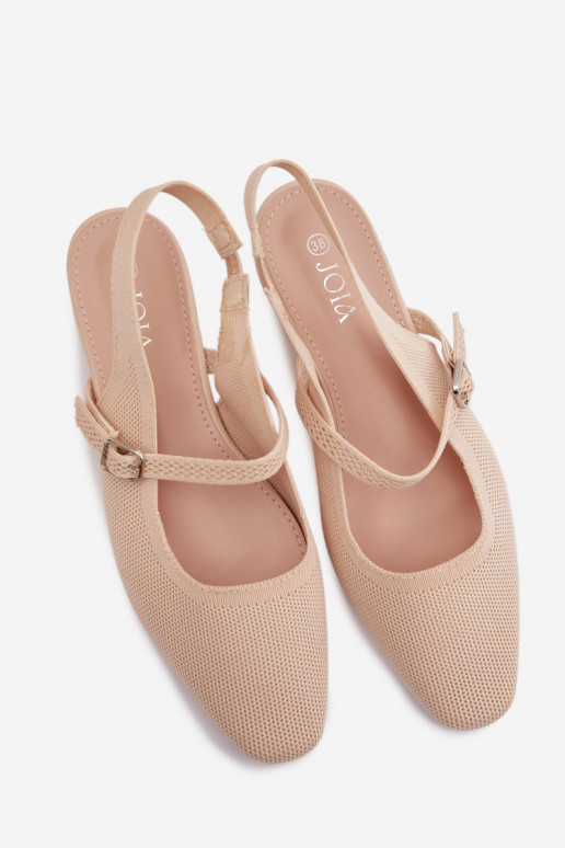  des sandales Ballerines Féminin avec des sangles couleur ivoire Selrene