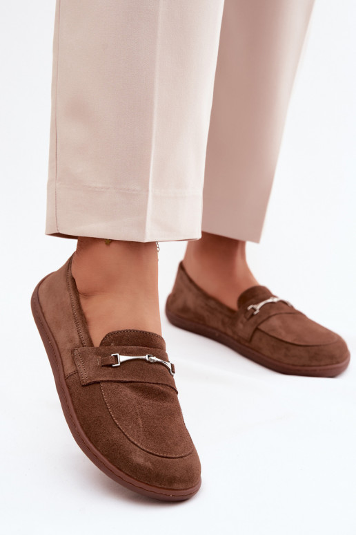 Mocassins barefoot en daim Zazoo 322, couleur marron