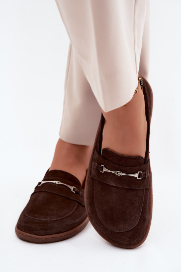 Mocassins barefoot en daim Zazoo 322, couleur chocolat 2