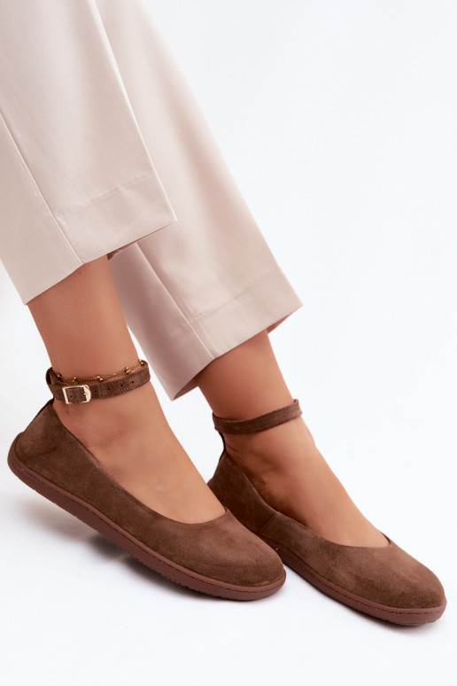 Ballerines BarefootActivéturalnego en daimu Zazoo 020 marron