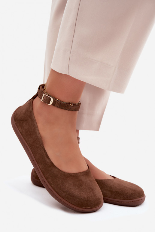 Ballerines BarefootActivéturalnego en daimu Zazoo 020 marron