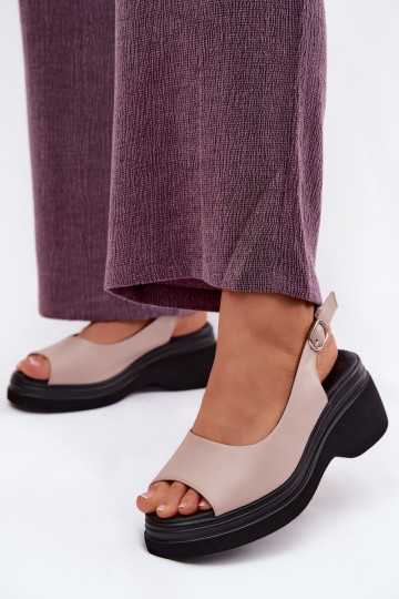 Peau Sandales à plateforme Vinceza 66936 beige