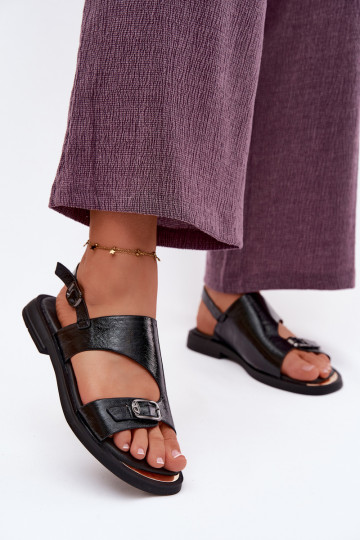 Sandales pour femmes Féminin avec des talons larges Vinceza 86434 couleur noire 2