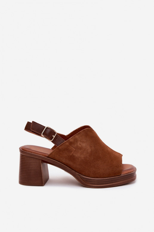 Escarpins élégants en cuir marron Vinceza 39995