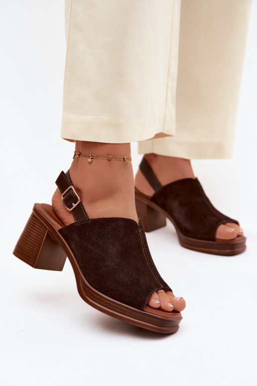 Peau Talons hauts élégants en daim Enregistrer Vinceza 39995 CzekoladoÀe