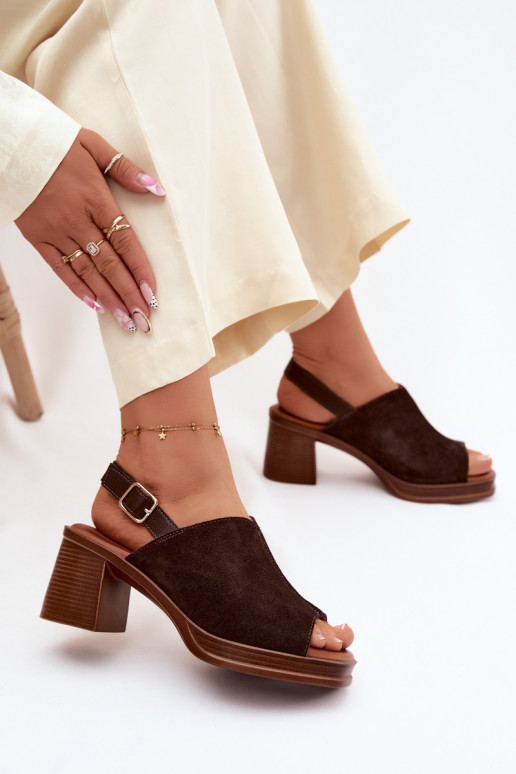 Peau Talons hauts élégants en daim Enregistrer Vinceza 39995 CzekoladoÀe