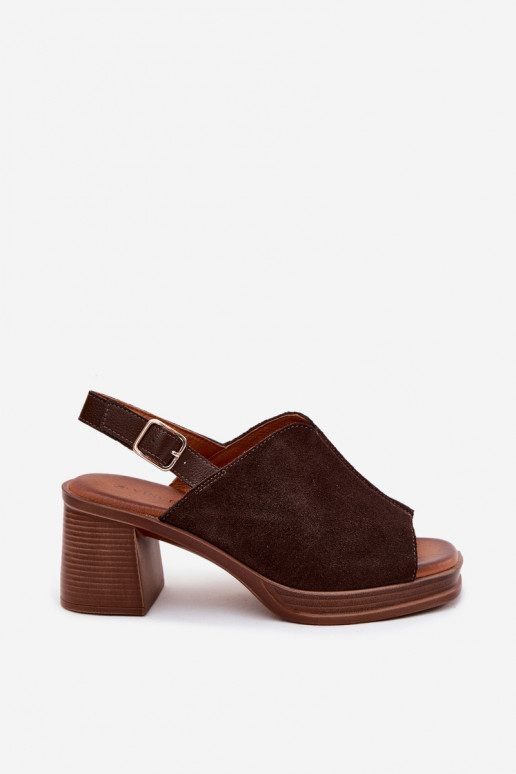 Peau Talons hauts élégants en daim Enregistrer Vinceza 39995 CzekoladoÀe