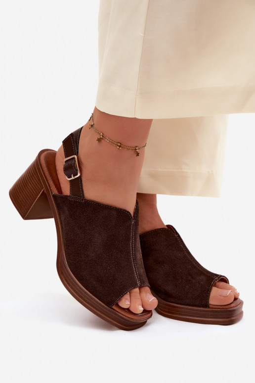 Peau Talons hauts élégants en daim Enregistrer Vinceza 39995 CzekoladoÀe