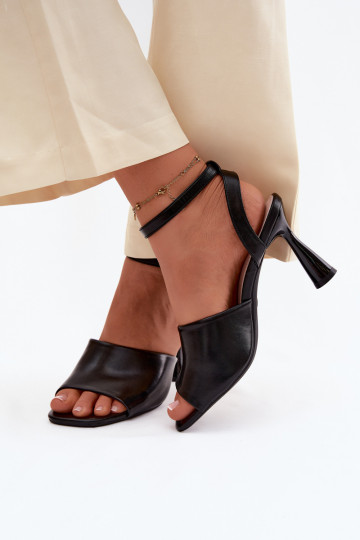 Sandales à talons noires pour femmes Vinceza 62297