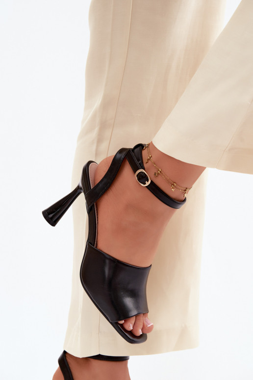 Sandales à talons noires pour femmes Vinceza 62297
