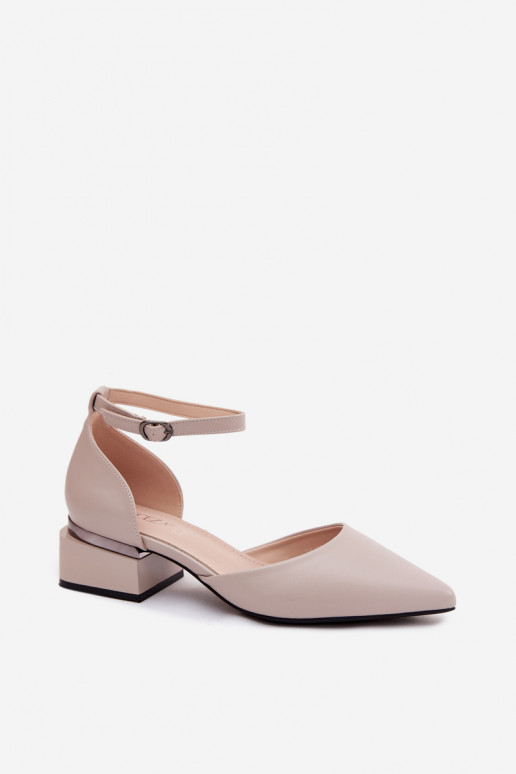 Chaussures Klocke avec des sangles Vinceza 62278 beige