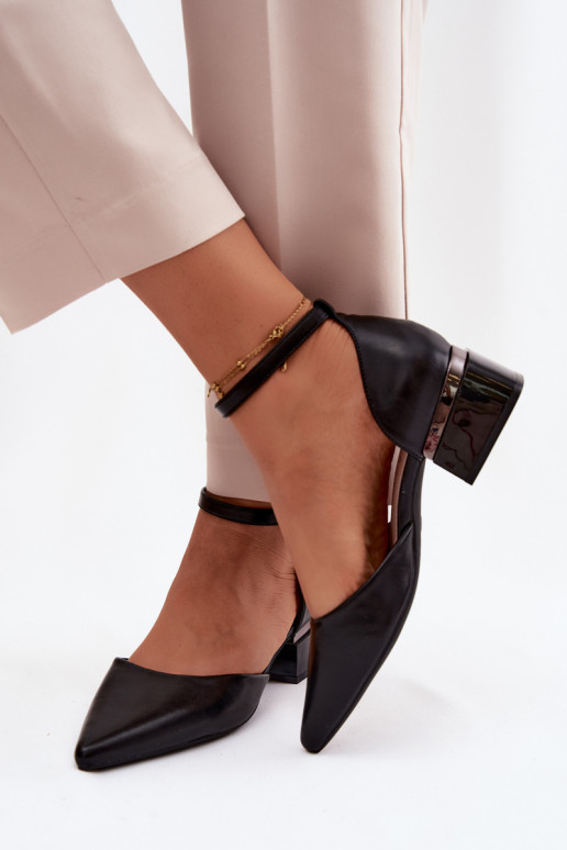 Chaussures noires à talons avec sangle Vinceza 62278