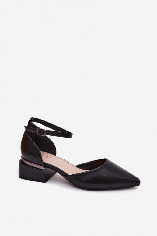 Chaussures noires à talons avec sangle Vinceza 62278