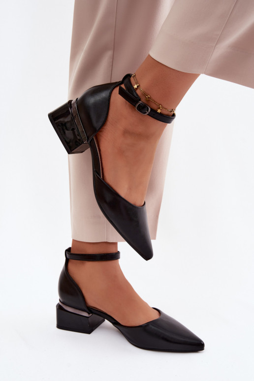Chaussures noires à talons avec sangle Vinceza 62278