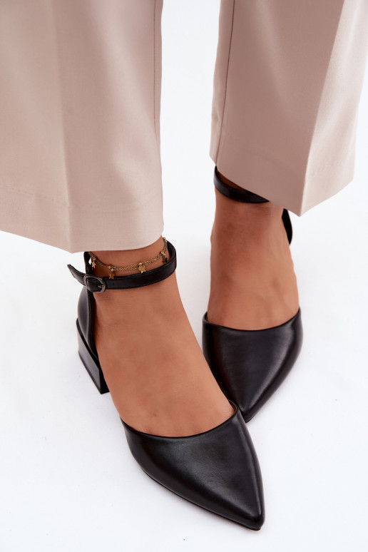 Chaussures noires à talons avec sangle Vinceza 62278