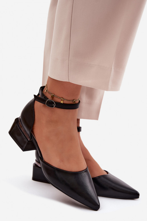 Chaussures noires à talons avec sangle Vinceza 62278