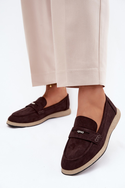 mocassins pour femmesImitacji en daimu Vinceza 62273 CzekoladoÀe