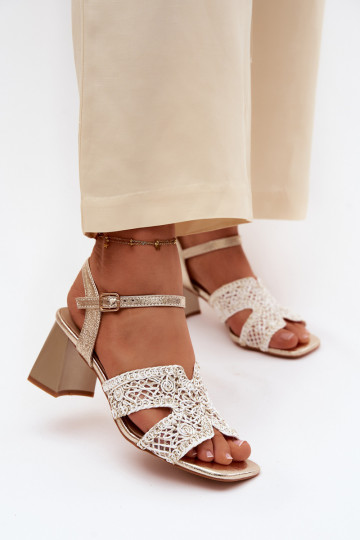 Sandales à talons hauts pour femme Vinceza 20282 couleur dorée 2