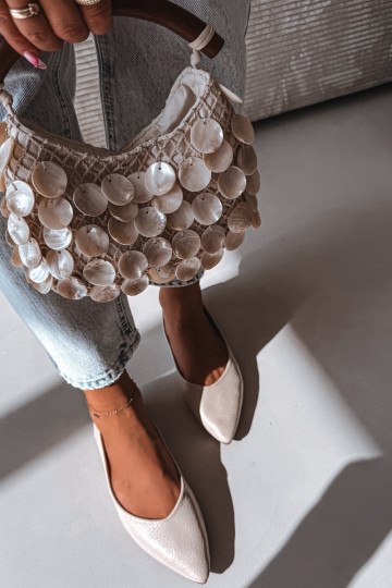 Ballerines en simili cuir couleur sable Nelisa 2