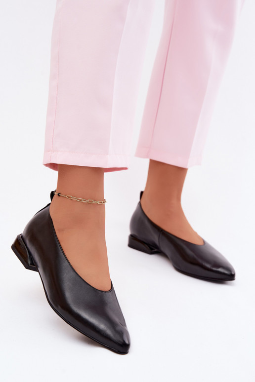 Ballerines noires à talons larges Hoshi