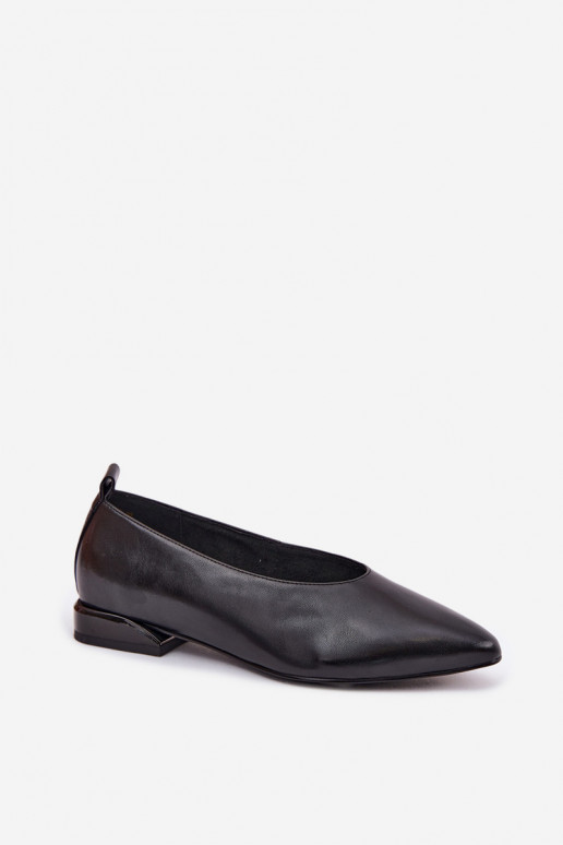 Ballerines avec des talons larges couleur noire Hoshi