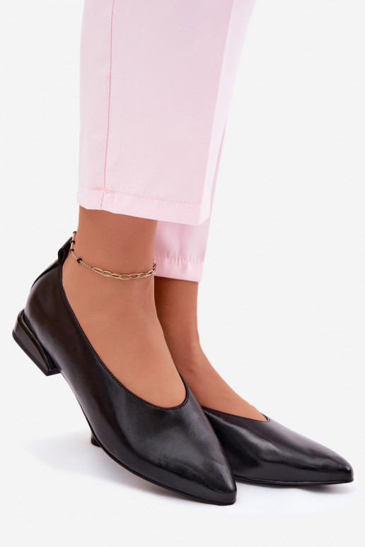 Ballerines noires à talons larges Hoshi