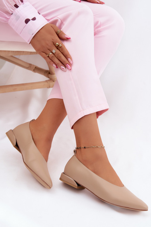 Ballerines sable à talons larges Hoshi