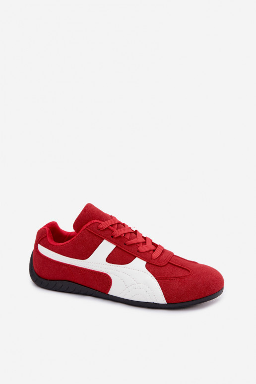 Chaussures modèle baskets Féminin couleur rouge Il fautple