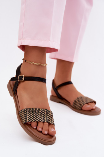 Sandales pour femmes avec des talons larges couleur noire Lumina