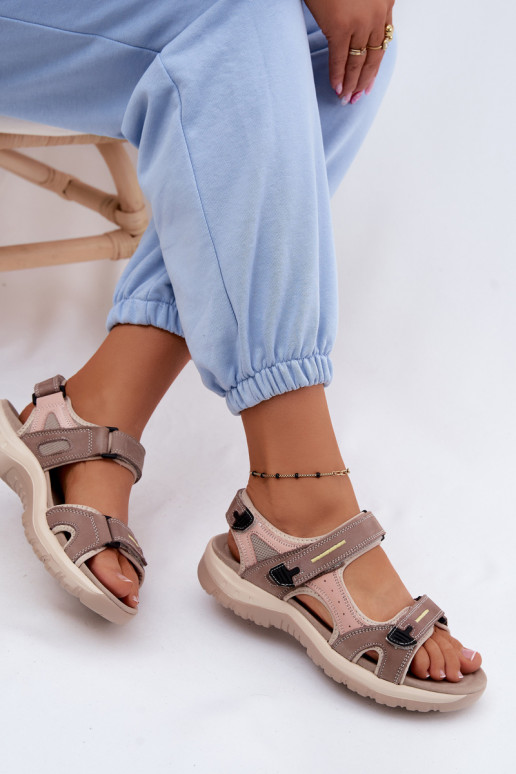 Sandales sportives pour femmes McKeylor 95414 sable-rose