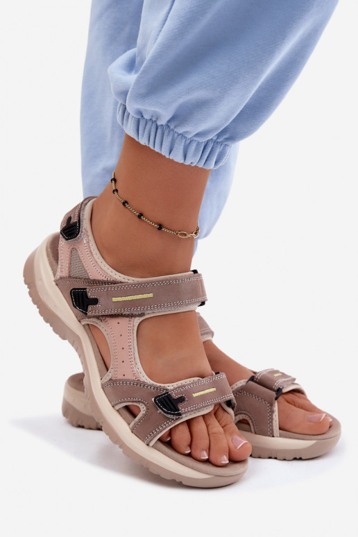 Sandales sportives pour femmes McKeylor 95414 sable-rose