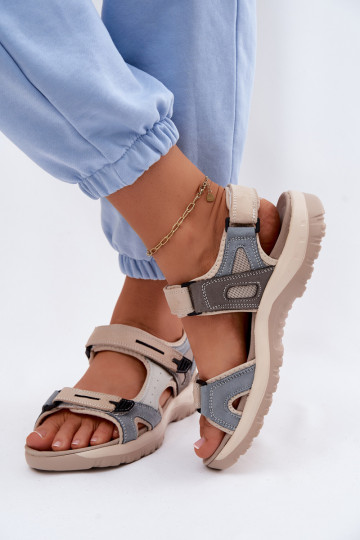 Sandales pour femmes Féminin DANS SportoÀym Stylu McKeylor 95414 beige-couleur bleue
