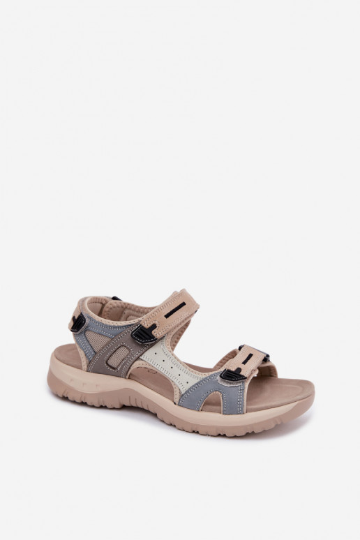 Sandales sportives pour femmes McKeylor 95414 sable-bleu