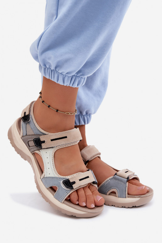 Sandales sportives pour femmes McKeylor 95414 sable-bleu
