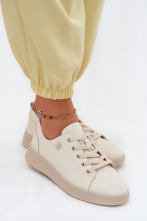 Chaussures en cuir Vinceza 41508 ivoire