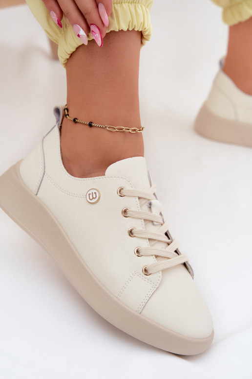 Chaussures en cuir Vinceza 41508 ivoire