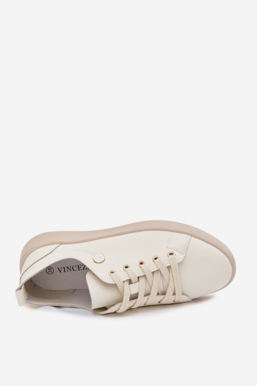 Chaussures en cuir Vinceza 41508 ivoire