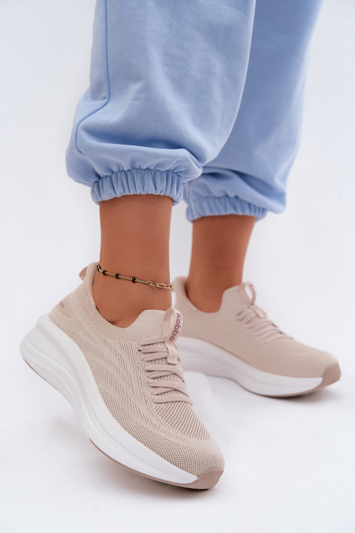  baskets Chaussures modèle baskets Féminin Un modèle convaincant Kobbo 102425 beige