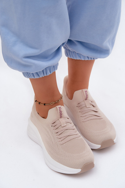 Chaussures de sport à enfiler Kobbo 102425 couleur sable