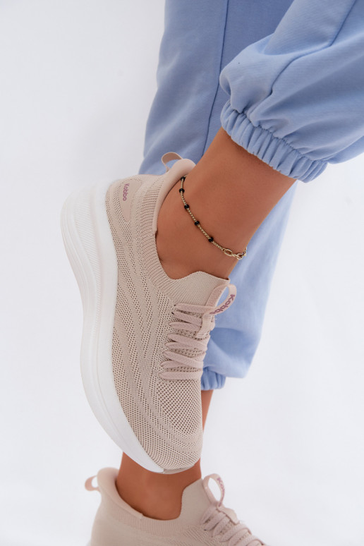  baskets Chaussures modèle baskets Féminin Un modèle convaincant Kobbo 102425 beige