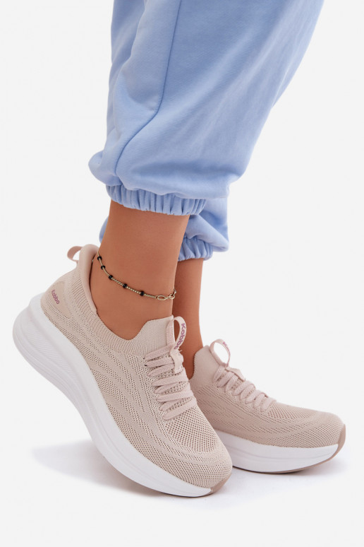  baskets Chaussures modèle baskets Féminin Un modèle convaincant Kobbo 102425 beige