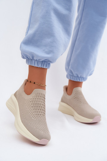 Un modèle convaincant Chaussures modèle baskets Féminin  Kobbo 102424 beige