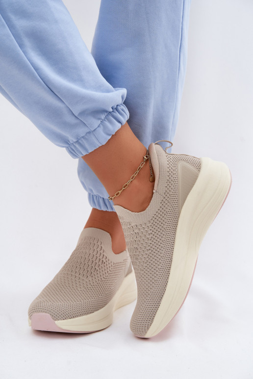 Un modèle convaincant Chaussures modèle baskets Féminin  Kobbo 102424 beige