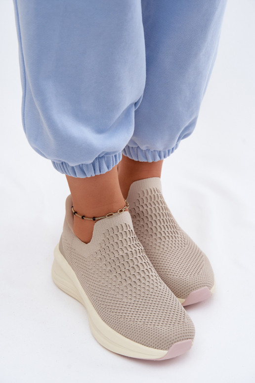 Un modèle convaincant Chaussures modèle baskets Féminin  Kobbo 102424 beige