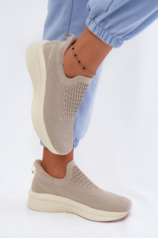 Un modèle convaincant Chaussures modèle baskets Féminin  Kobbo 102424 beige