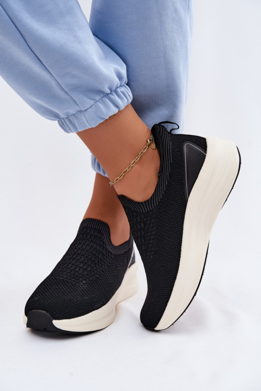 Chaussures de sport à enfiler Kobbo 102424 noires